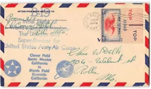 C23c Airmail Stamp 1938 6C On Douglas B-19 Super Bomber Cover $2250CV! - Picture 1 of 1