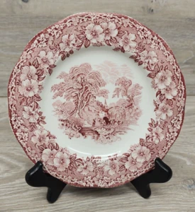 Plato de ensalada Johnson Bros Brothers Inglaterra Old Britain Castles rojo 7,75" - Imagen 1 de 5