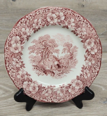 Plato de ensalada Johnson Bros Brothers Inglaterra Old Britain Castles rojo 7,75" Foto 1 de 4