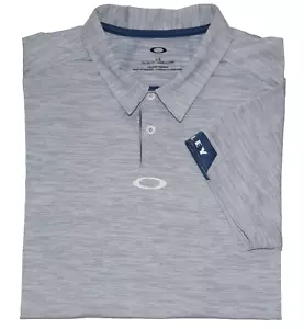 Polo de golf Oakley ajuste a medida azul gris manga corta talla L - Imagen 1 de 7