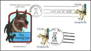 USA #1787 U/A COLLINS HAND PAINTED FDC Seeing Eye Dogs - Picture 1 of 1