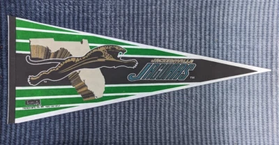 Jacksonville Jaguars NFL Pennant 1993 Trench Mfg. w/ State Logo Rare Full Size - Image 1 of 2