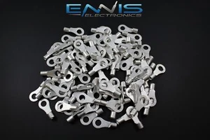 10-12 GAUGE 200 PK UNINSULATED/NON INSULATED RING 1/4 TERMINAL CONNECTOR URY14 - Picture 1 of 4