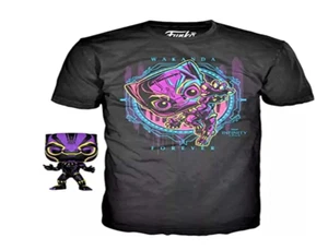 Funko POP Marvel Collector's Box Blacklight Black Panther POP & Tee 2X-Large 2XL - Picture 1 of 6