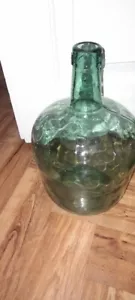 VIRESA 33cmH GREEN GLASS TERRARIUM CARBOY BOTTLE VASE gc - Picture 1 of 5