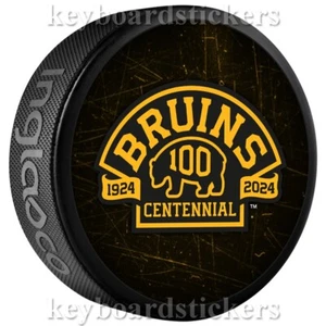 BOSTON BRUINS 100. JAHRESTAG PRIMÄRER HUNDERTJÄHRIGER KRATZ DESIGN HOCKEY PUCK - Bild 1 von 1