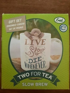 Genuine Sloth Fred TWO FOR TEA Infuser and Mug Gift Set Slow Brew Sloth Silicone - Picture 1 of 7