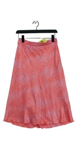 Vero Moda Women's Midi Skirt M Red Graphic 100% Polyester Midi A-Line - Picture 1 of 5