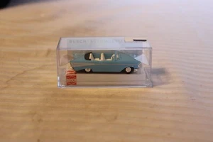 HO Scale Busch, 1957 Chevy Belair Convertible, Blue, #45005 - Picture 1 of 3