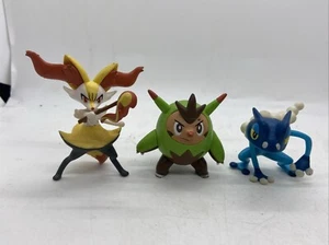 Paquete de 3 figuras de pose de acción TOMY Pokemon Go - Frogadier Quilladin, Braixen 2016 - Imagen 1 de 22