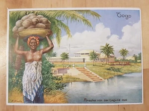 1939 German Postcard WW2 Deutsch Togo Unposted Mint Dresden Postmark Stamp - Picture 1 of 5