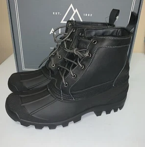 NEW Alpine Design Kamik Grayson Men Boots Waterproof Leather Black Upper SZ 12 - Picture 1 of 5