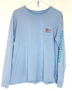 Vineyard Vines Kids XL long sleeve knit top shirt Vanity Whale Beach Hat Blue - Picture 1 of 5