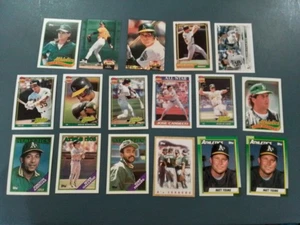 Oakland Athletics- Topps 17 Card Lot - Canseco, McGwire, Darling, Andujar - Picture 1 of 2