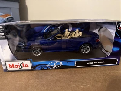 MAISTO 1/18 特别版蓝色宝马 M6 BABRIO 全新 — 第 1/4 张图片