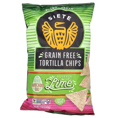 Grain Free Tortilla Chips, Lime, 5 oz (142 g) - Image 1 of 2