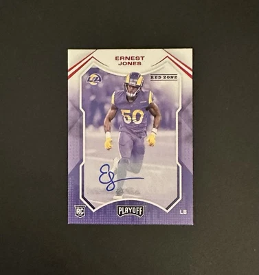 2021 Playoff Ernest Jones Red Zone Auto RC Rookie # 283 - Image 1 of 2
