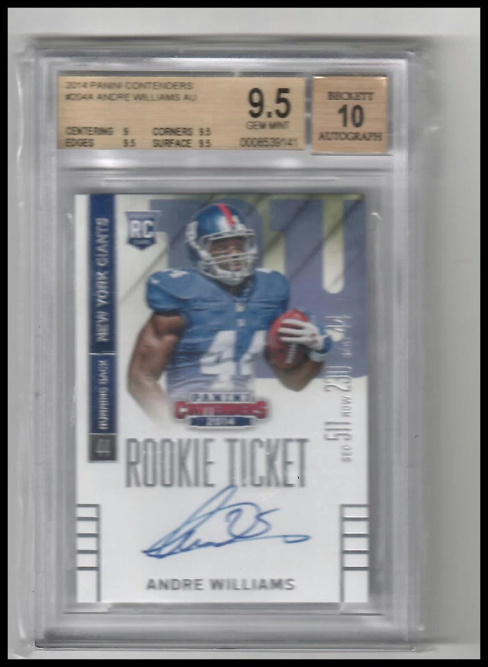 2014 Panini Contenders #204 Andre Williams BGS 9.5 - Image 1 of 2