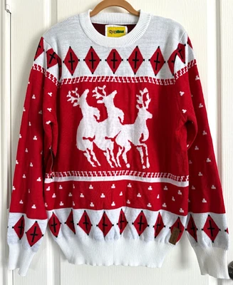 Tipsy Elves Ugly Christmas Sweater Red White Dancing Humping Reindeer XL Foto 1 de 4