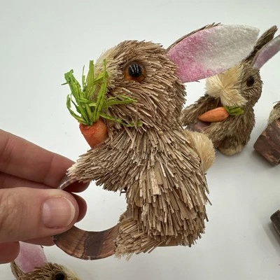 8 SISEL CONEJITO CONEJO SERVILLETAS ANILLOS PASCUA PRIMAVERA ZANAHORIAS - Ver detalles Foto 1 de 4