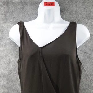 Alice + Olivia Damenkleid Größe 6 dunkelbraun ärmellos drapiert geraffter Blasensaum - Bild 1 von 9