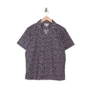 Camisa de manga corta de ajuste regular con estampado de hombre Abound gris aleación escena del desierto M $20 - Imagen 1 de 1