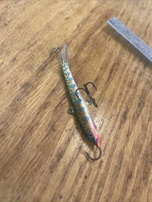 Jigging Minnow Rapala Tipo Plantilla Vertical Natural Trucha Señuelo Pesca en Hielo Finlandia Foto 1 de 4