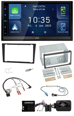 JVC DAB Bluetooth Lenkrad USB 2DIN Autoradio für Opel Corsa C Tigra Vectra C cha - Bild 1 von 4