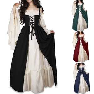 Retro Court Style Dress for Women with Long Sleeves and Elegant Design - Picture 1 of 14