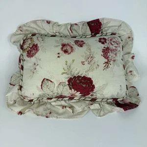 Waverly Garden Room Norfolk Rose Throw Pillow 9x15” Cottage Farm Chic - Picture 1 of 15