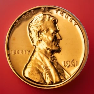 1961 Lincoln Memorial Cent Red Flashy Gem Proof FAST SHIPPING TODAY 2959 - Picture 1 of 4