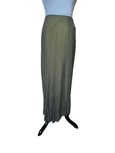 Y2K Fairy Mesh Maxi Rock Gr. S moosgrün Schrägschnitt gefüttert Wald Laune Grunge - Bild 1 von 10