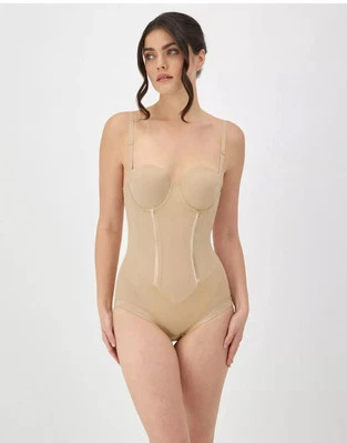 Maidenform 38C Easy Up Твердый Бодибрифер Без Бретелек Shapewear Кабриолет 1256 - Изображение 1 из 4