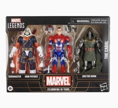 Marvel Legends Cabal упаковка 3 шт. Iron Patriot Taskmaster Dr. Doctor Doom как новый на картонке - Изображение 1 из 3