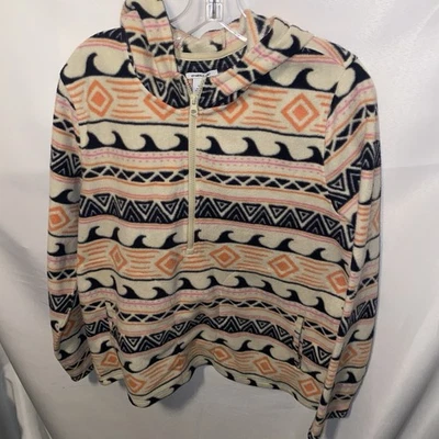 Chaqueta polar O’Neil talla L azteca tribal surf skate Y2K 1/4 cremallera pulóver Foto 1 de 4