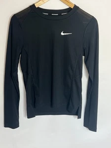 Nike T-Shirt Miler Running Tee Dri Fit Long Sleeve | Ladies | Black | XS - Picture 1 of 11