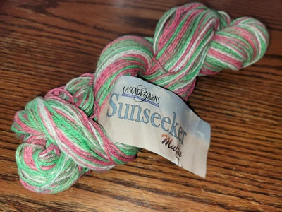 Cascade Yarns Sunseeker In Pink/Green Varigated Metallic - Image 1 of 4
