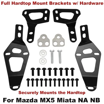 For Mazda MX5 Miata NA NB Full Hardtop Mount Bracket Set with Mounting Hardware - Image 1 of 4