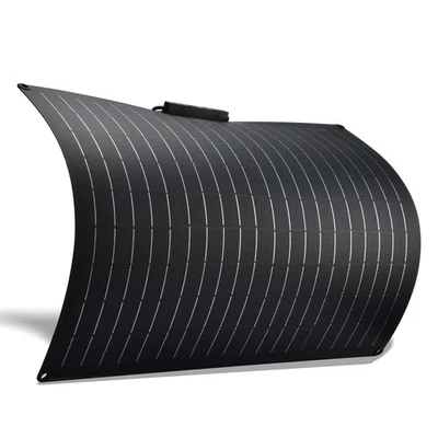 100W Full Black Flexible Solar Panel with High Efficiency Solar Modules Charging - image 1 of 4