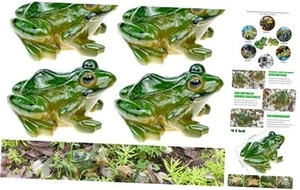 4 PCS Miniature Frog Statue, Outdoor Garden Figurines Decoration, Mini Cute - Picture 1 of 8