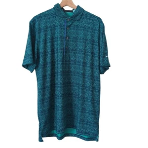 Greyson Mens Golfing Blue Abstract Short Sleeve Pullover Golf Polo Shirt Size L - Picture 1 of 8
