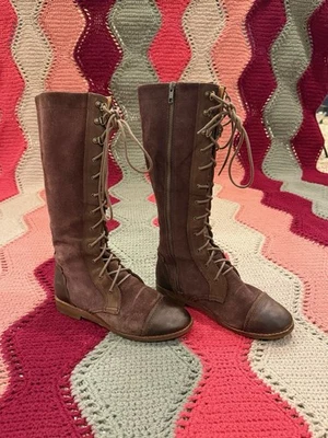 Bota Kaila Marrón Olukai Cuero Cremallera Completa Cordones Mujer US 7.5 Cuero Original $249 Foto 1 de 4