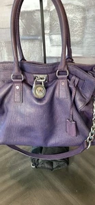 Michael Kors Hamilton Large Saffiano Leather Tote Bag - Purple - Picture 1 of 4