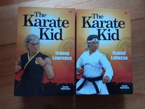 The Karate Kid Daniel Larusso Johnny Lawrence Icon Heroes Figure Set Of 2 - Picture 1 of 19