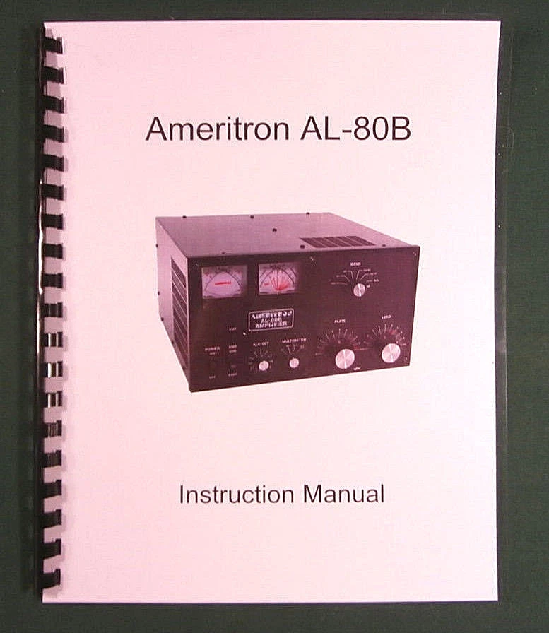 Ameritron AL-80B Manual de instrucciones - ¡anillo encuadernado con cubiertas protectoras! Foto 1 de 1