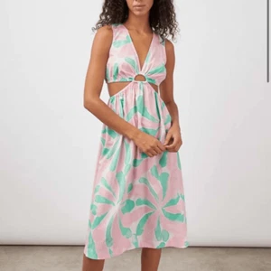 Rails NWT Rizo Cutout Organic Cotton midi Dress Tropical Floral maxi Retro XXL - Picture 1 of 16