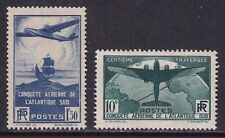 Juego de 2 SG 553-554 MH/* (CV £526) FRANCIA 1936 100o vuelo a América del Sur