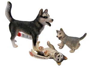 SCHLEICH 16371+16373+16374 "Famiglia Cani Husky" Animali Domestici - Imagen 1 de 5