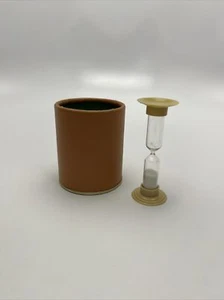 Vintage 1971 Scrabble Sentence Cube Game Wood Word Replacement Shaker Sand Timer - Picture 1 of 4