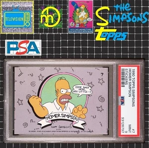 1990 Topps Simpsons Sticker - #7 Homer Simpson - PSA 9 MINT - Bild 1 von 4